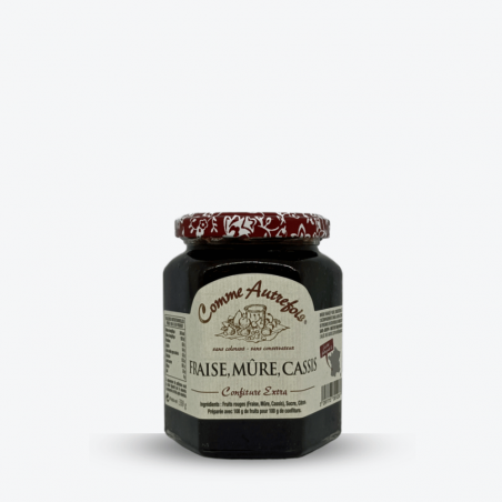 Confiture de Fraise, Mûre, Cassis - Comme Autrefois