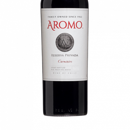 Aromo Reserva Privada Carmenere 2017 - Étiquette abîmée